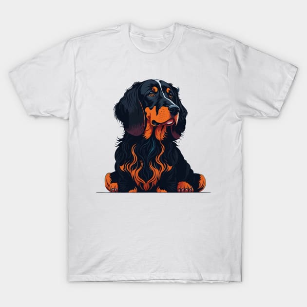 Gordon Setter Portrait T-Shirt by SpriteGuy95